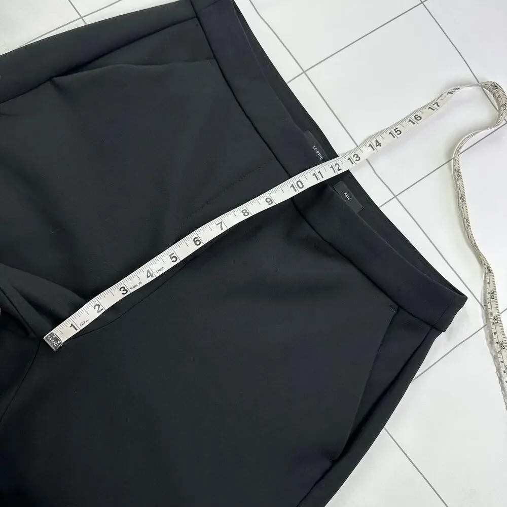 J. Crew Pants Womens 10 Tall Black Kate Straight Leg Four Season Stretch Classic